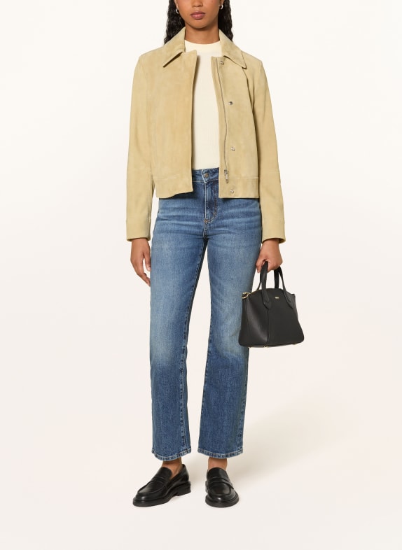 BOSS Lederjacke SAMARO BEIGE