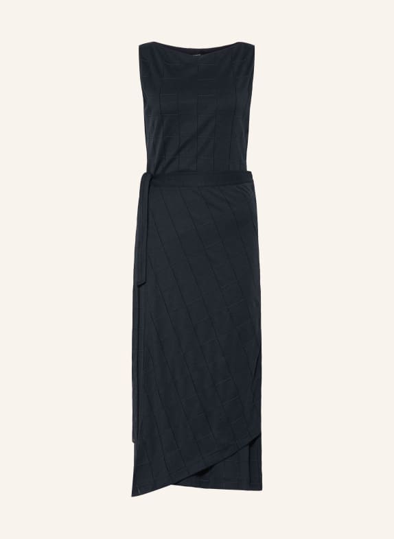 BOSS EQUADRI wrap-style knit dress DARK BLUE