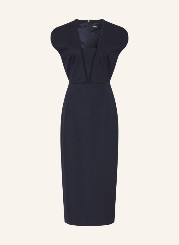 BOSS Robe fourreau DORLITA BLEU FONCÉ