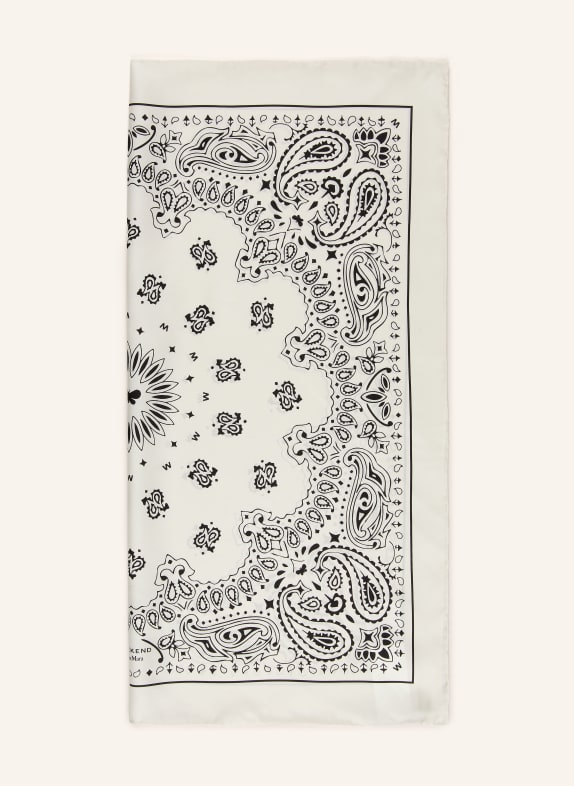 WEEKEND Max Mara Silk Scarf SIAM WHITE / BLACK