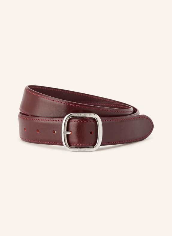 WEEKEND Max Mara Curea din piele WKAAEREO ROȘU ÎNCHIS