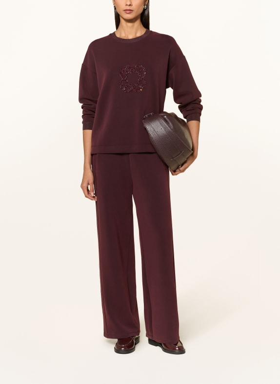 ELENA MIRO Marlene-broek DONKERROOD / ZWART