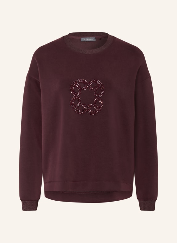 ELENA MIRO Sweatshirt with rhinestones DARK RED