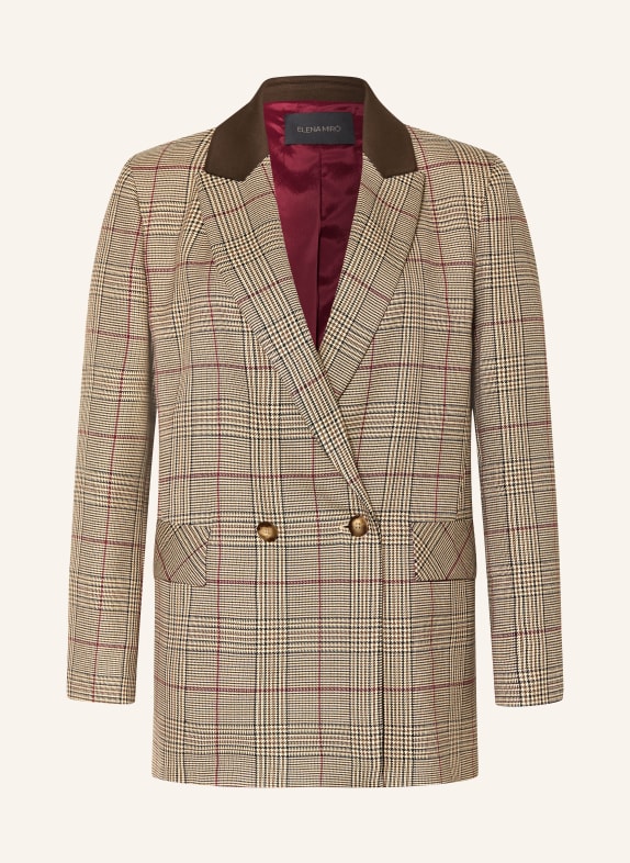 ELENA MIRO Blazers BEIGE / MARRON FONCÉ / DONKERROOD