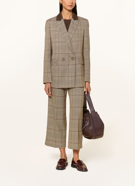 ELENA MIRO Blazers BEIGE / MARRON FONCÉ / DONKERROOD
