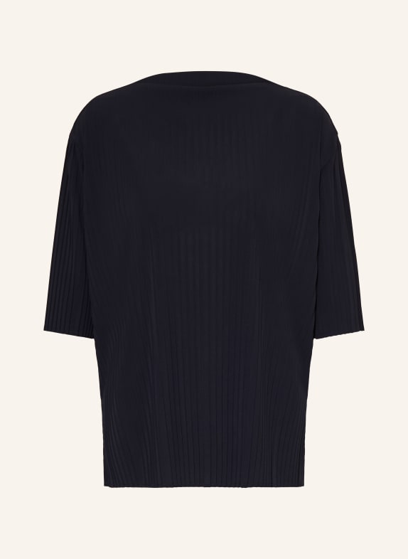MM by Max Mara CARAFFA shirt with 3/4 sleeves and pleats DARK BLUE