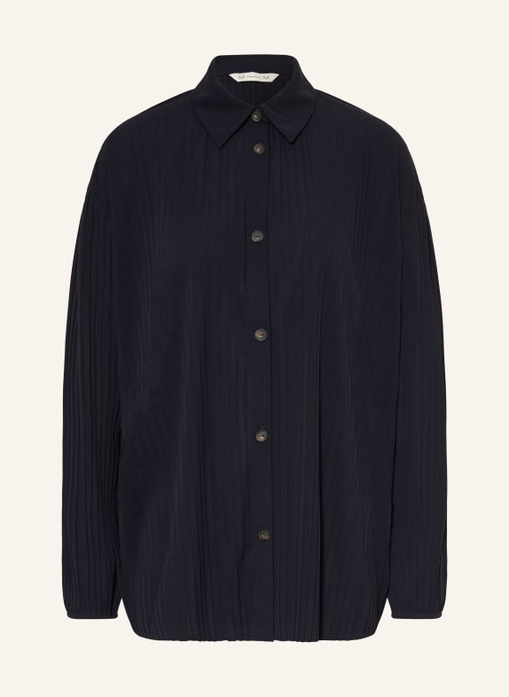 MM by Max Mara FASTOSO jersey shirt-blouse with pleats DARK BLUE