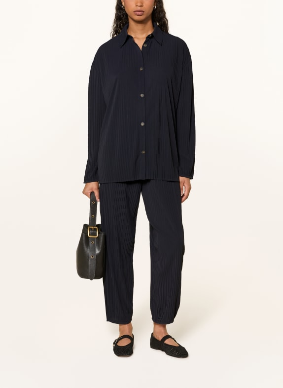 MM by Max Mara FASTOSO-blouse van jersey met plooien DONKERBLAUW