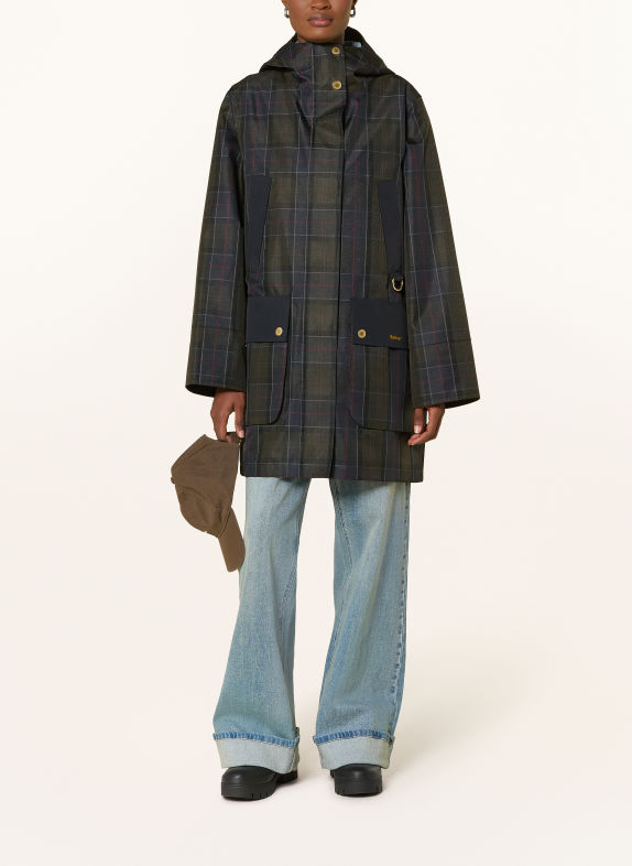 Barbour Parka ROTSEA DONKERBLAUW / DONKERROOD / KAKI