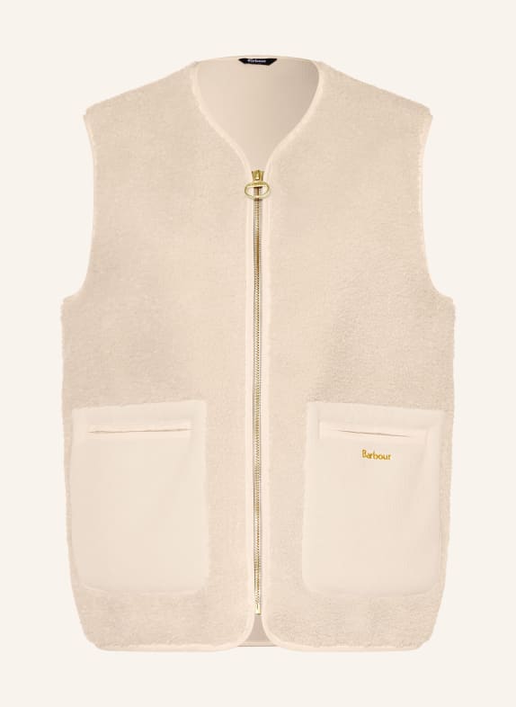 Barbour Teddyvacht-vest BAINFORD in gemengde materialen LICHTBRUIN / CRÈME