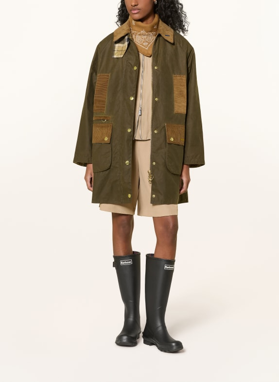 Barbour ICON Parka KHAKI / GOLD / COGNAC