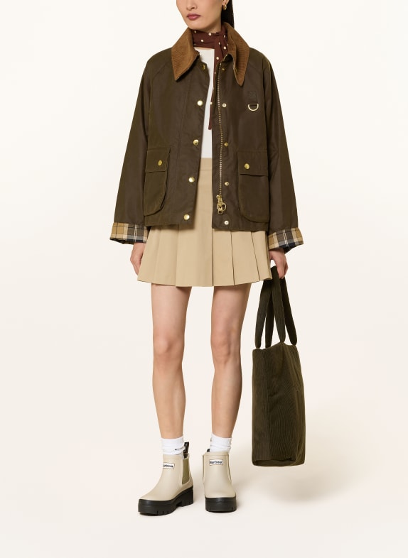 Barbour Field Jacket ICONS SPEY DARK BROWN / COGNAC
