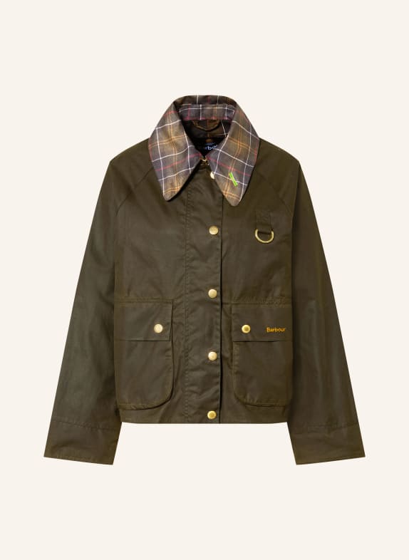Barbour ICONS SPEY Jacket KHAKI / RED / DARK YELLOW