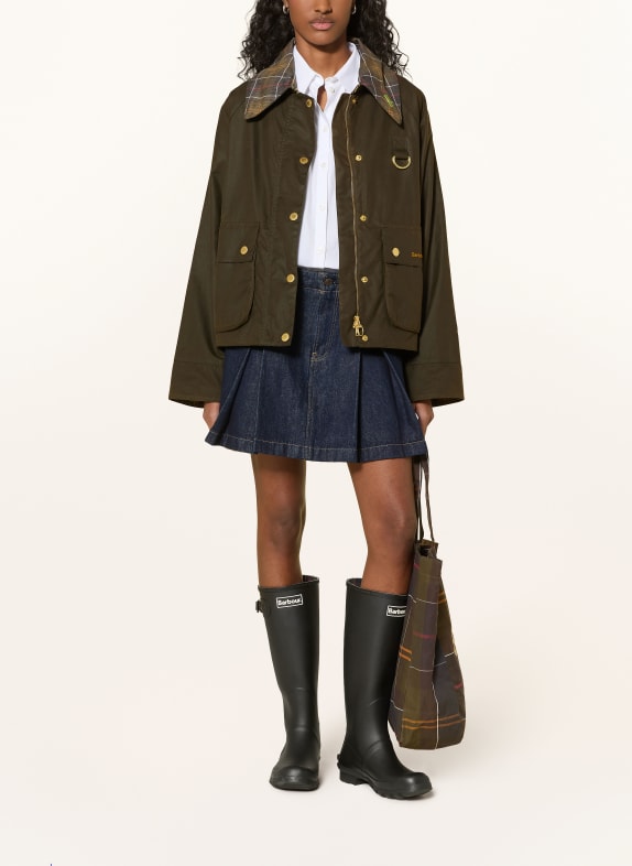 Barbour ICONS SPEY Jacket KHAKI / RED / DARK YELLOW