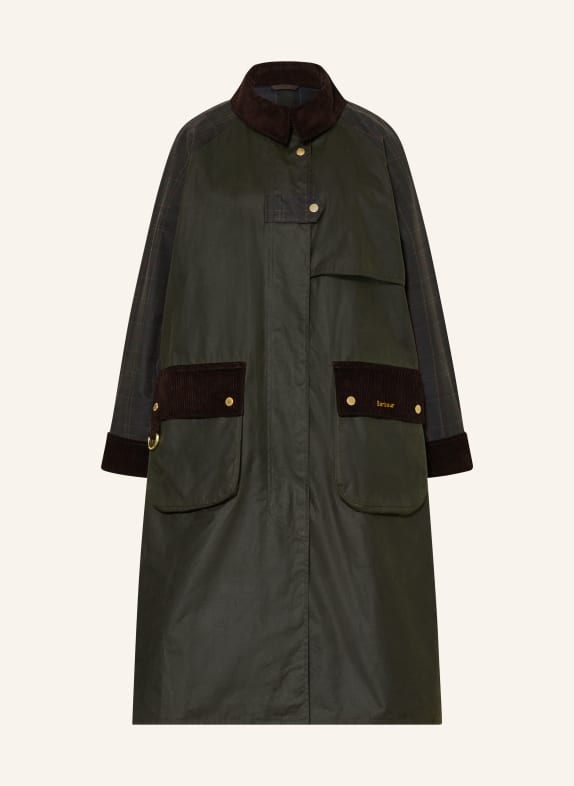 Barbour CHECK KIRKLEES Coat DARK GREEN / DARK BROWN / DARK BLUE