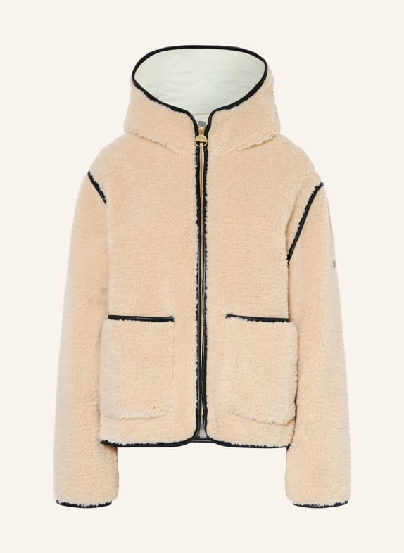 BARBOUR INTERNATIONAL Teddyfell-Jacke RAMONA ECRU / SCHWARZ