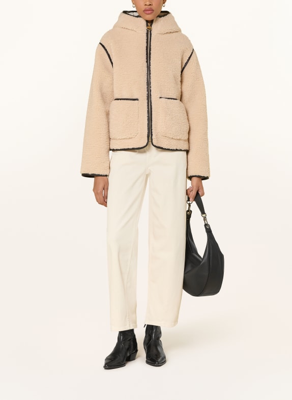 BARBOUR INTERNATIONAL Teddyjas RAMONA ECRU / ZWART
