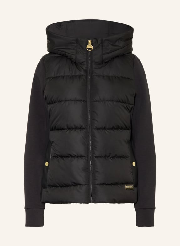 BARBOUR INTERNATIONAL Steppjacke CONWAY im Materialmix SCHWARZ