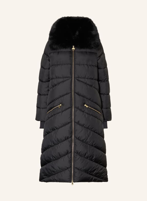 BARBOUR INTERNATIONAL LONGLINE CYRUS Quilted Coat BLACK