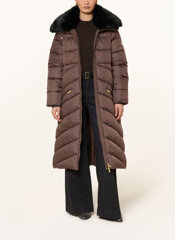 BARBOUR INTERNATIONAL Steppmantel LONGLINE CYRUS BRAUN