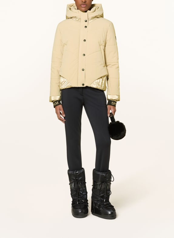 SPORTALM Ski-jas met glittergaren BEIGE