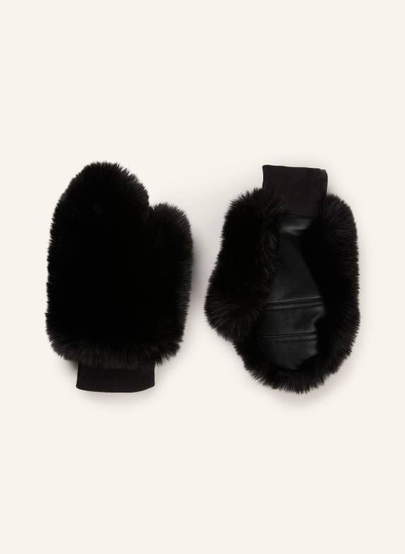 SPORTALM Handschuhe aus Kunstfell SCHWARZ