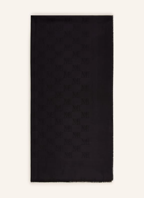 Max Mara Schal GELATO mit Seide SCHWARZ