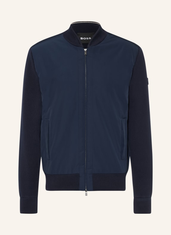 BOSS Blouson LEVAIO im Materialmix DUNKELBLAU