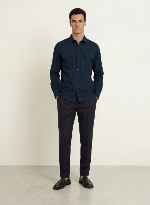 BOSS Overhemd ROB Casual Fit DONKERBLAUW