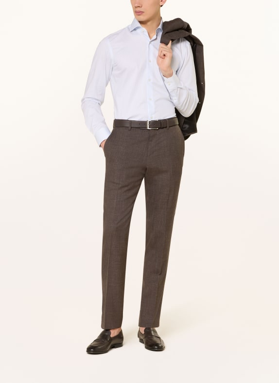 BOSS Overhemd HANK Slim Fit LICHTBLAUW / WIT