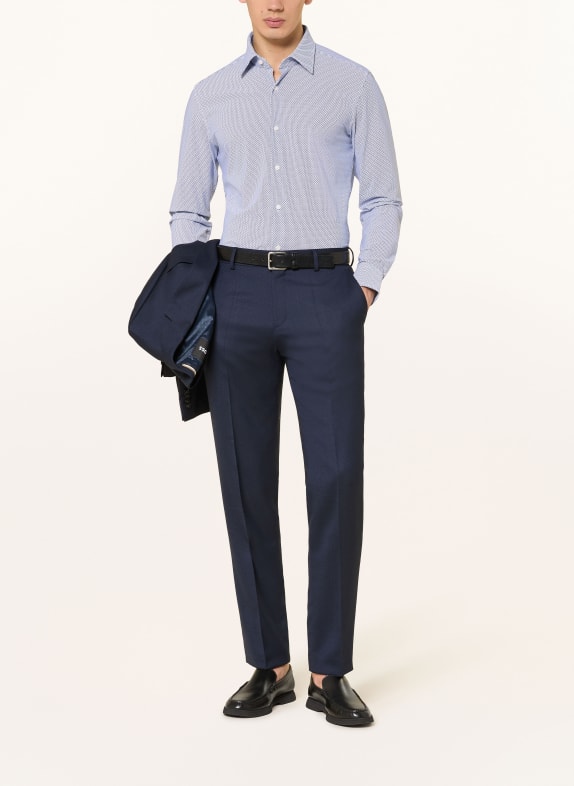 BOSS Overhemd HANK Slim Fit LICHTBLAUW / WIT / ZWART