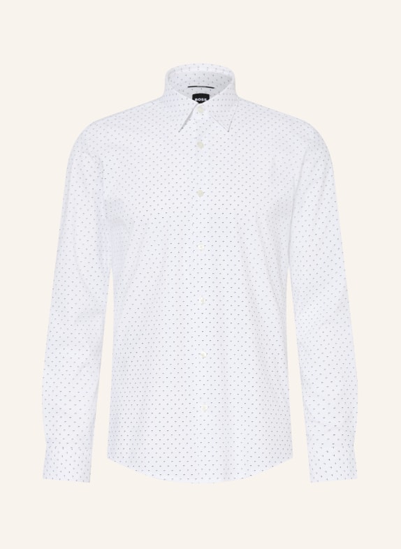 BOSS ROAN Slim Fit Shirt WHITE / LIGHT BLUE / BLACK