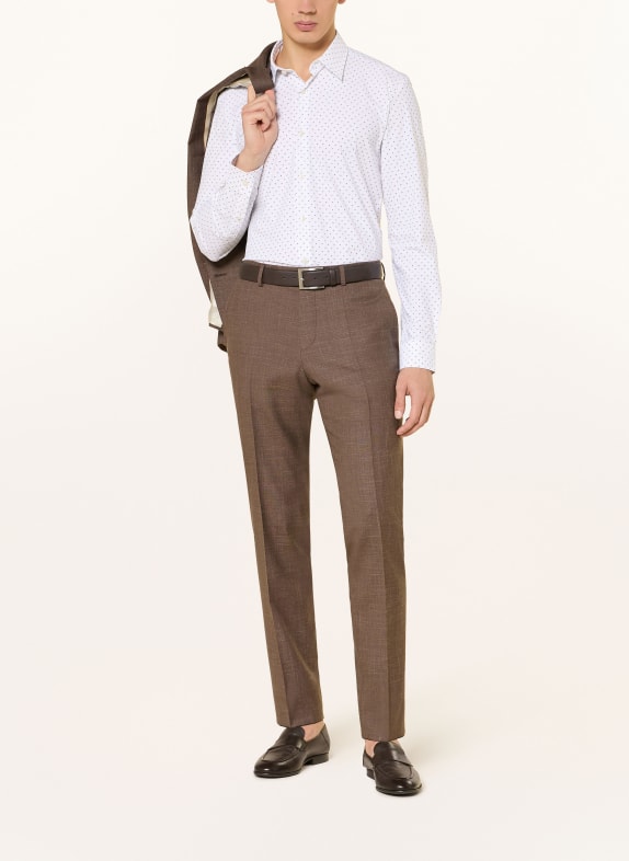 BOSS Overhemd ROAN Slim Fit WIT / LICHTBLAUW / ZWART