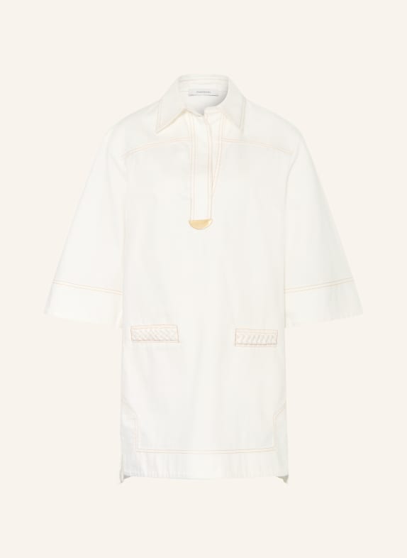 ZIMMERMANN ROSELIGHT denim dress with 3/4 sleeves CREAM