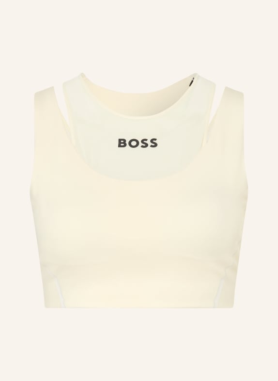 BOSS Sport-BH EKADEN mit Mesh HELLGELB / WEISS