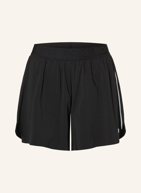 BOSS ERUNNER 2-in-1 Running Shorts BLACK / WHITE