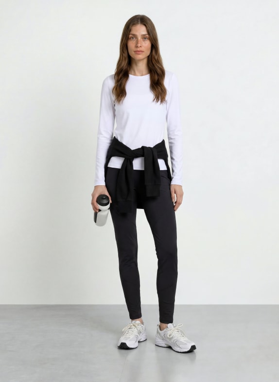 BOSS T-shirt met lange mouwen ESELLY WIT