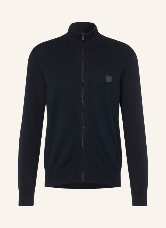 BOSS Strickjacke KANOZIP DUNKELBLAU