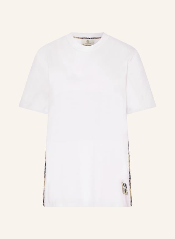 Barbour T-shirt FAWNE met galonstrepen WIT / BEIGE / ZWART
