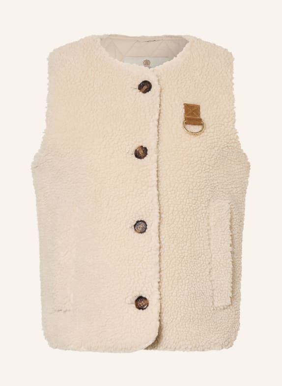 Barbour BOWES Teddy Fur Vest CREAM