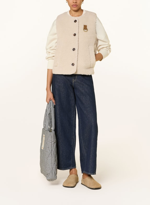 Barbour Gilet en fourrure synthétique BOWES CRÈME