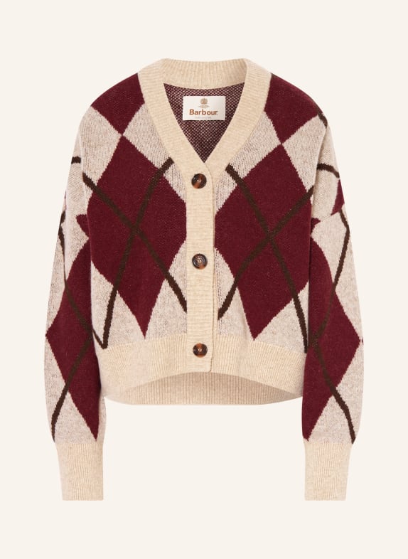 Barbour Gebreid vest BEIGE / MARRON FONCÉ / DONKERROOD