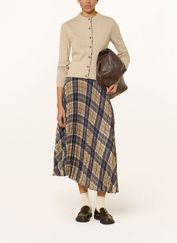 Barbour Plissérok RIA BEIGE / DONKERGRIJS / GRIJS