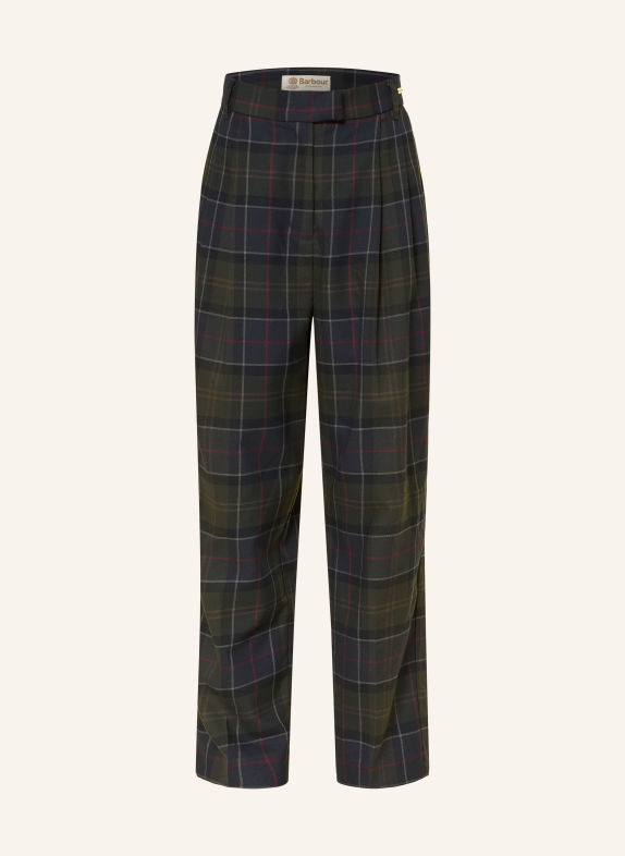 Barbour DELILAH Marlene Pants GREEN / DARK GRAY / RED