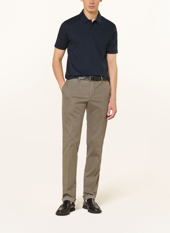 BOSS Piqué-Poloshirt PARLAY DUNKELBLAU