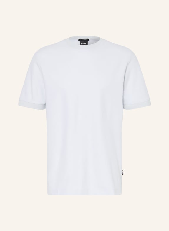 BOSS TAUT T-shirt made of piqué LIGHT BLUE