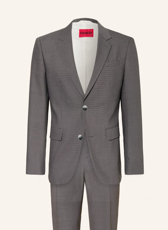 HUGO Oblek HENRY-GETLIN Extra Slim Fit TMAVĚ ŠEDÁ