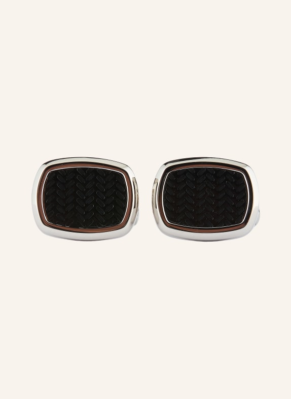 BOSS Cufflinks CASINGINSERT BLACK / SILVER