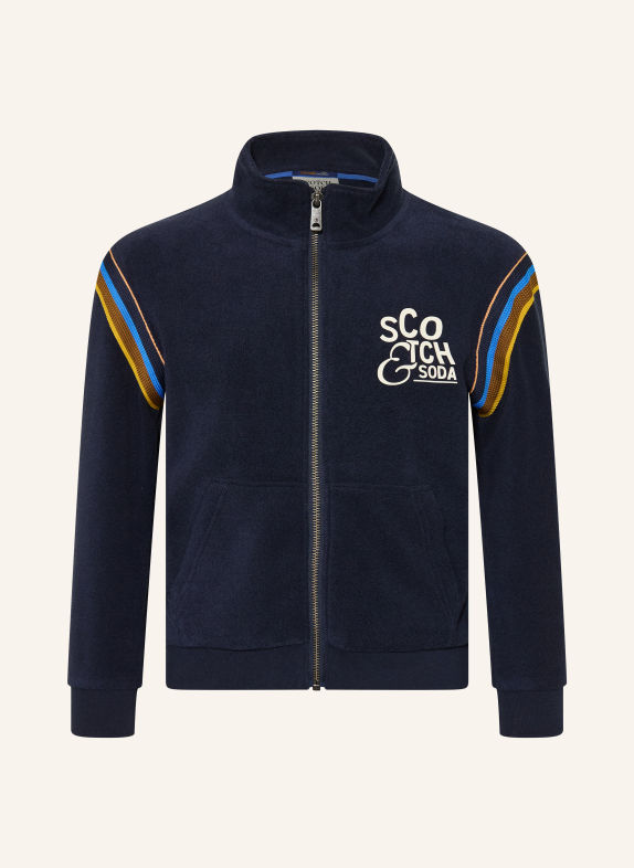 SCOTCH & SODA Frottéjacka MÖRKBLÅ / LAX / GUL