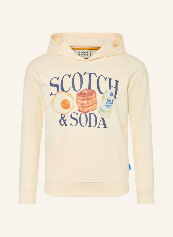 SCOTCH & SODA Sweat à capuche CRÈME / CHAMEAU / ORANGE